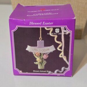 Vintage American Greetings Collectible Blessed Easter Ornament NWT